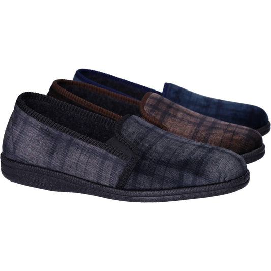 Article CA-141/949 Pantoufles Charen Bleues Nouvelle collection automne hiver 2025 Magasins chaussures Jeanmart Belgique Liège Grivegnée Ans Namur Eupen