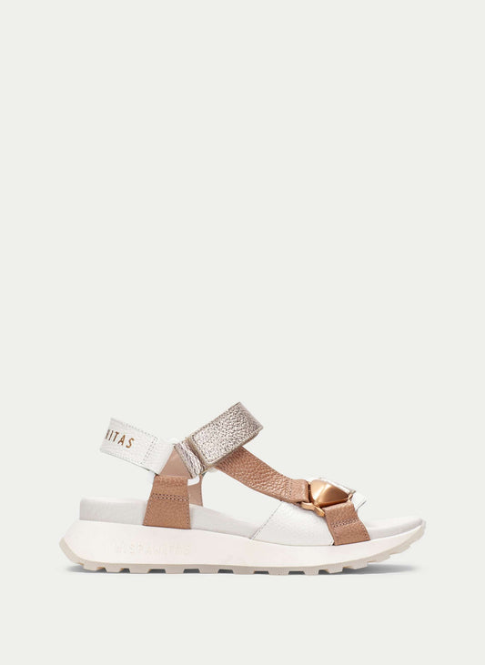 Sandales Ambar Beiges article CHV2648074 Chaussures femmes marque Hispanitas Espagne Nouvelle Collection Printemps/été 2026 Chaussures Jeanmart Magasins Belgique Liege Grivegnée Ans Namur