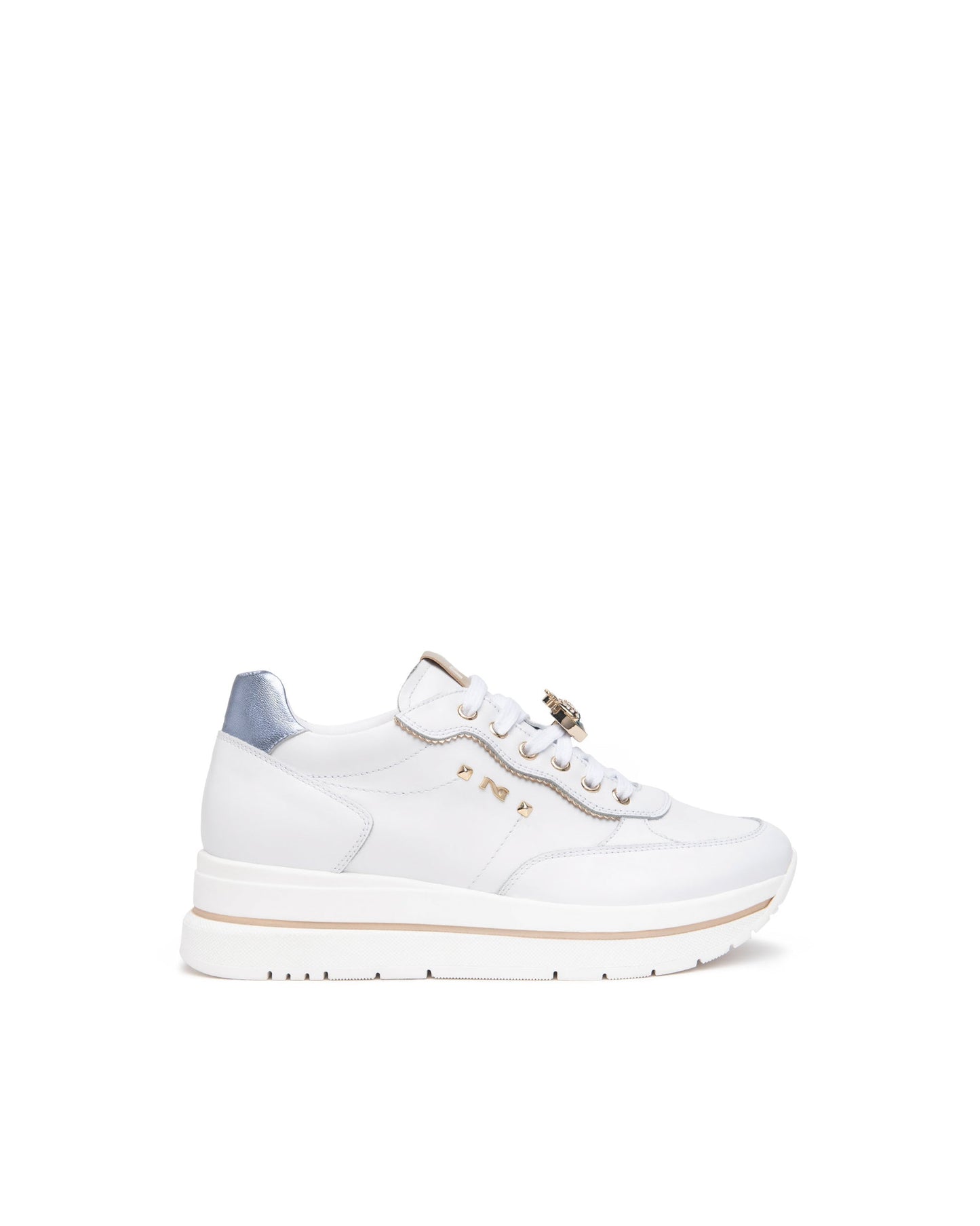 Baskets Nicoya Blanches Article 512907 Marque Italie NeroGiardini Chaussures Cuir Femmes Magasins France Nouvelle Collection Printemps été 2025