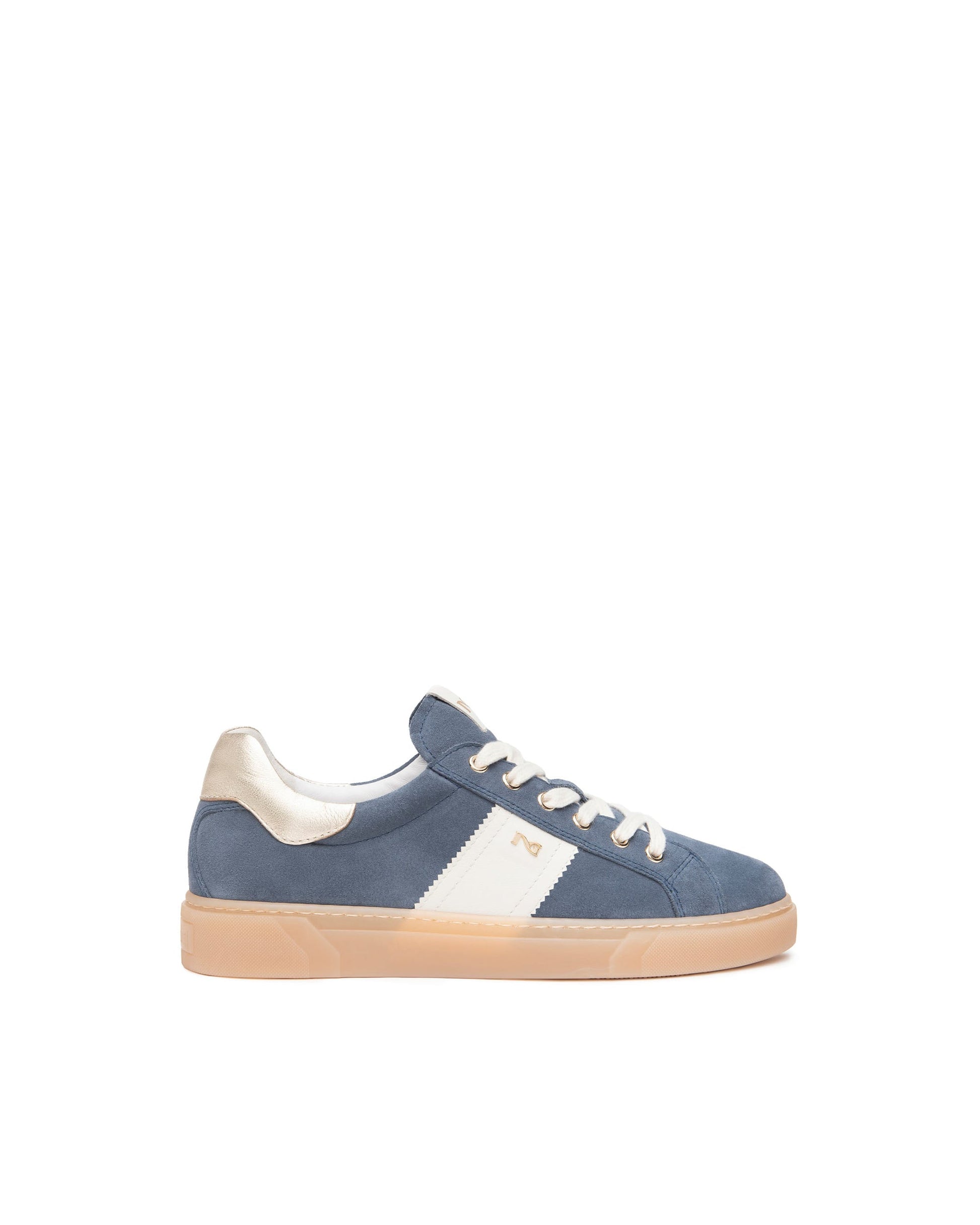 Baskets Pachote Bleues Article 513004 Marque Italie NeroGiardini Chaussures Cuir Femmes Magasins France Nouvelle Collection Printemps été 2025