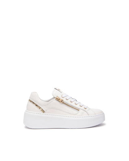 Baskets Sarapiqui Beiges Article 513081 Marque Italie NeroGiardini Chaussures Cuir Femmes Magasins France Nouvelle Collection Printemps été 2025