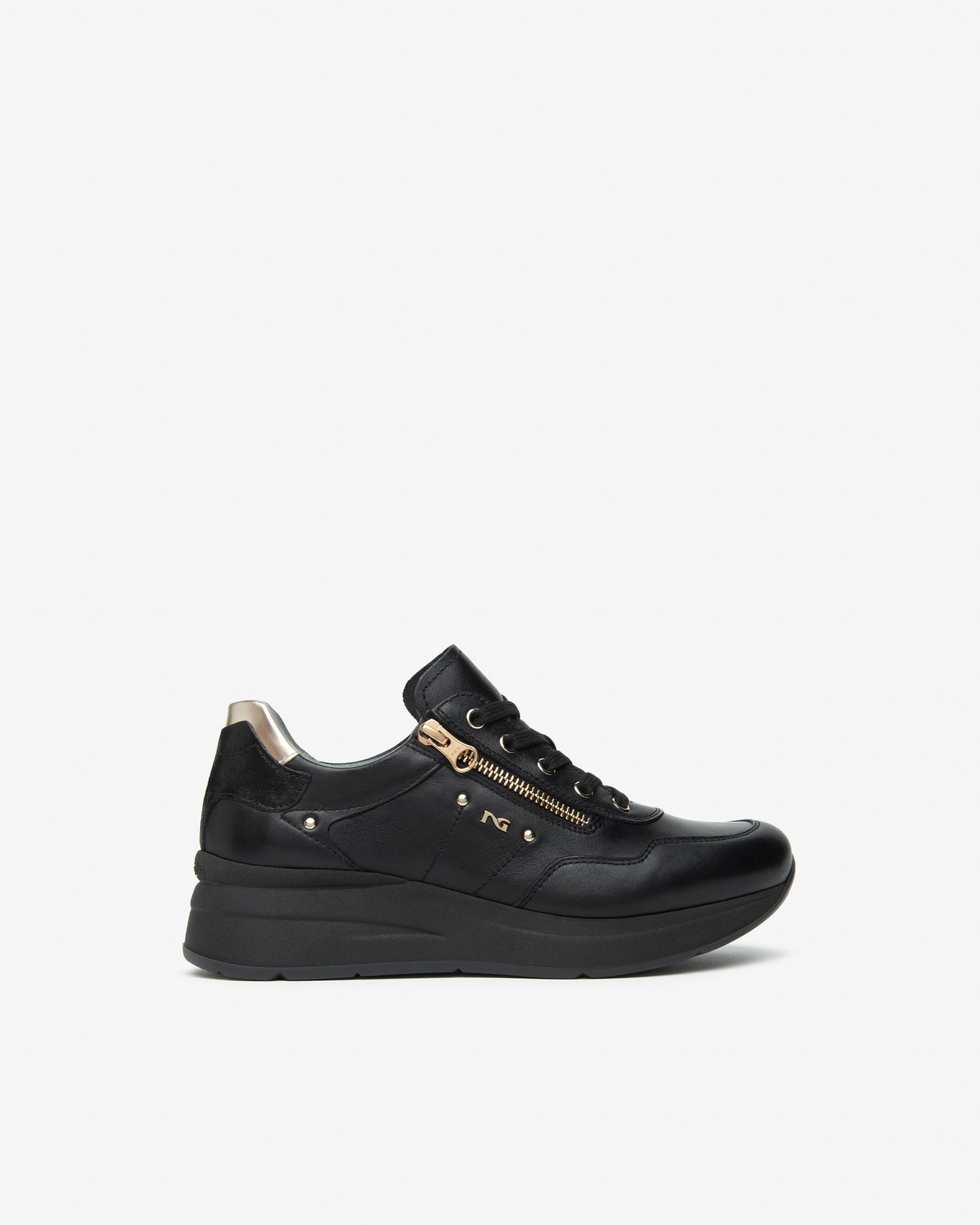 Baskets Abenra Noires article I514070 Chaussures femmes Marque NeroGiardini Italie Cuir Nouvelle collection automne hiver 2025 Magasins France