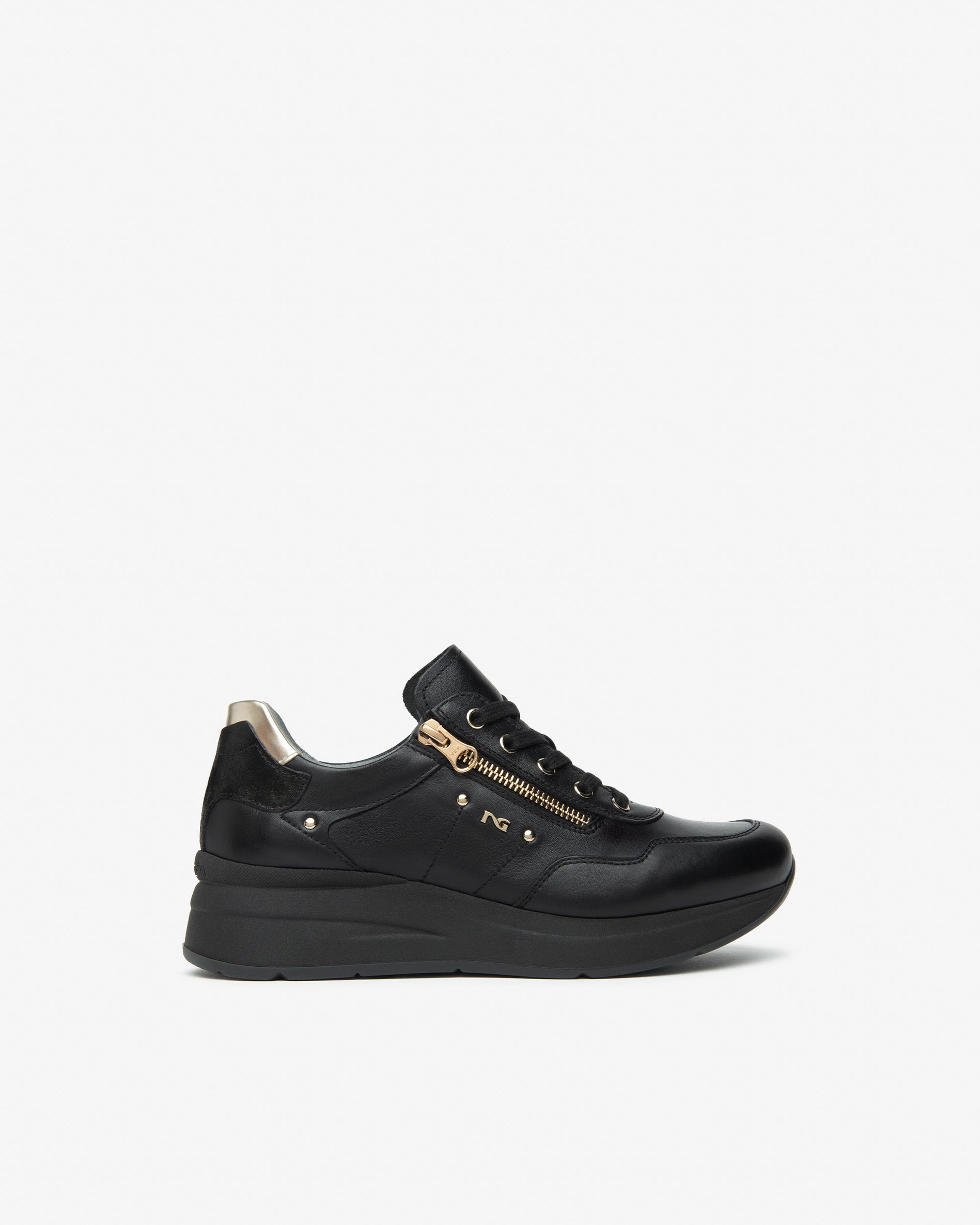 Baskets Abenra Noires article I514070 Chaussures femmes Marque NeroGiardini Italie Cuir Nouvelle collection automne hiver 2025 Magasins France