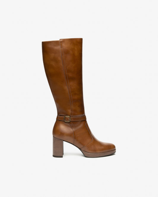 Bottes Hedensted Brunes article 514621 Chaussures femmes Marque NeroGiardini Italie Cuir Nouvelle collection automne hiver 2025 Magasins France