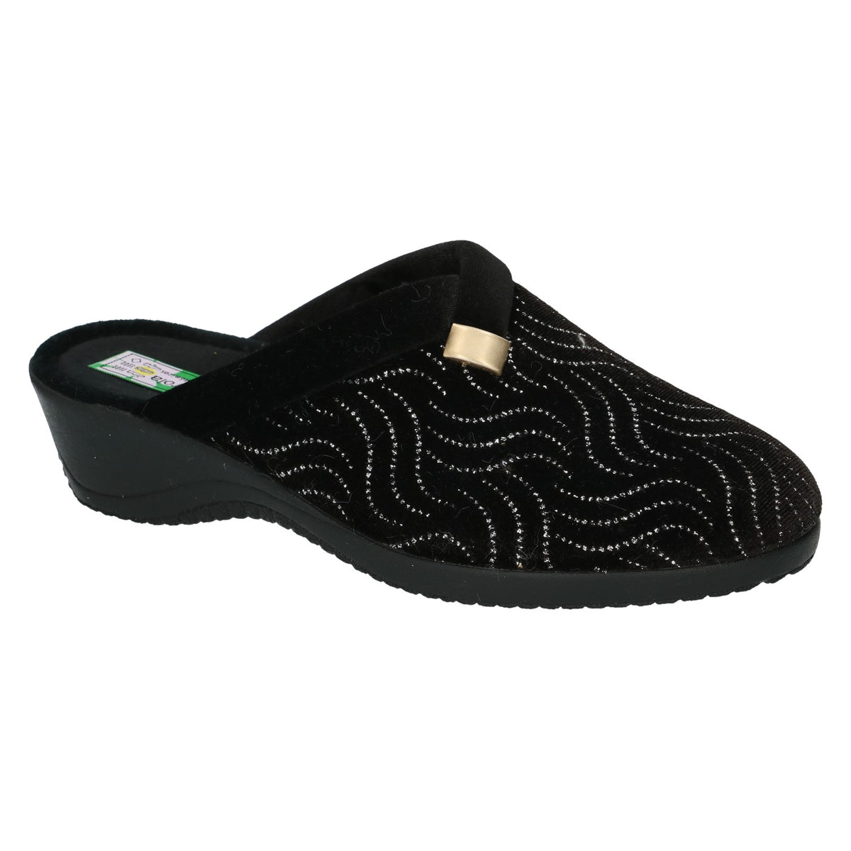 Pantoufles Guir Noires Nouvelle collection automne hiver 2025 Chaussures femmes Magasins Jeanmart Belgique Liege Grivegnee Ans Namur Eupen