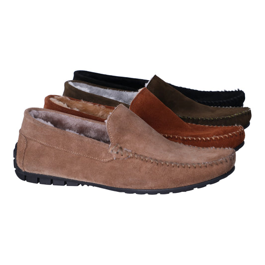 Pantoufles fourrées Macosen Taupes hommes Nouvelle collection automne hiver Chaussures Jeanmart Grivegnée Ans Namur