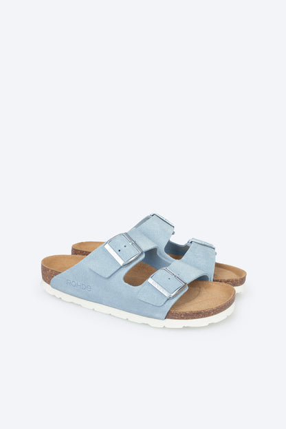 Mules Alba Bleu Clair Article 5590 marque Rohde chaussures hommes magasin chaussures Jeanmart Belgique Liège Grivegnée Ans Namur Eupen