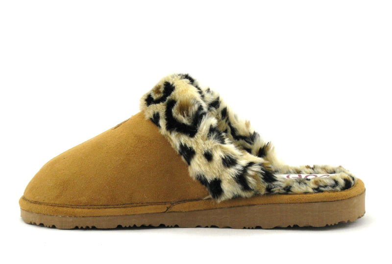 Pantoufles Leop Camel