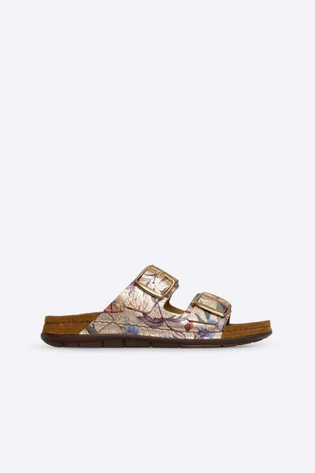 Mules Easys Dorées Article 5864 Chaussures femmes marque Rohde Nouvelle Collection Printemps/été 2026 Chaussures Jeanmart Magasins Belgique Liege Grivegnée Ans Namur