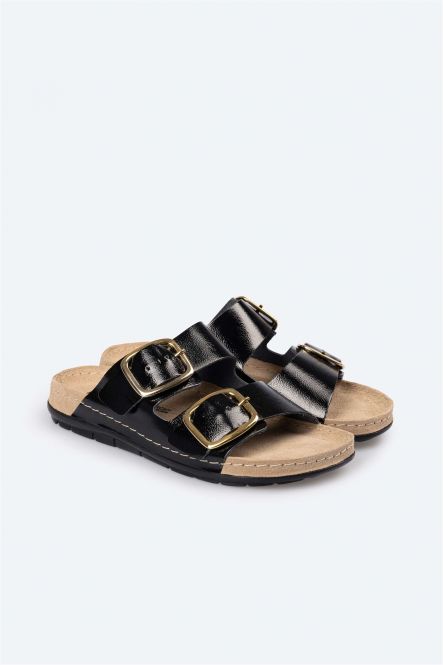 Mules Easys Noires Chaussures femmes Marque Rohde Nouvelle collection printemps été 2024 Magasins Belgique Liège Grivegnée Ans Namur