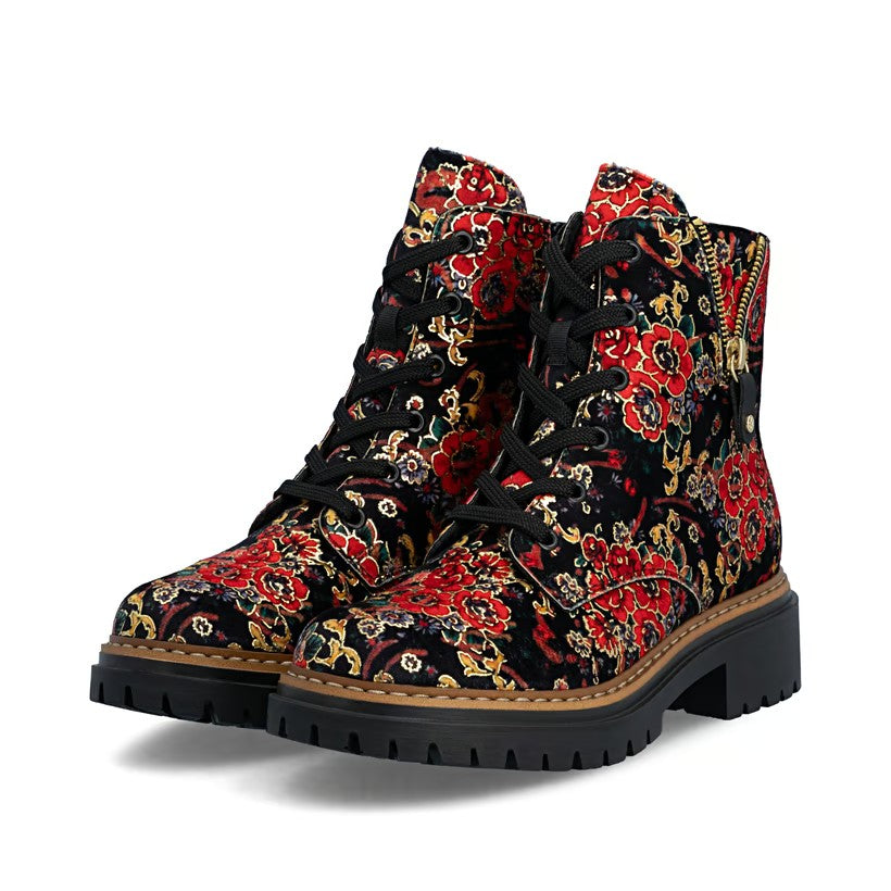 Bottines Flowi Noires Chaussures femmes Marque Rieker Remonte Nouvelle Collection Automne/Hiver 2026 Magasins Jeanmart Belgique Liège Grivegnée Ans Namur Eupen
