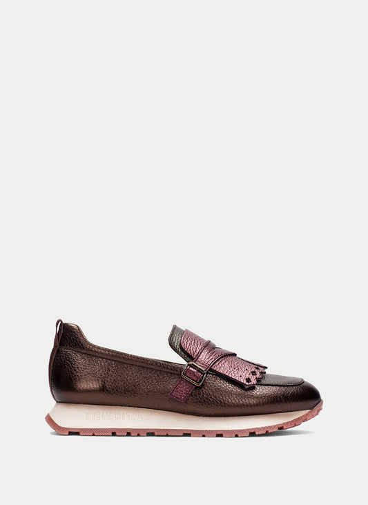 Mocassins Kansas Bronzes chi254237 Chaussures femmes Marque Hispanitas Nouvelle collection automne hiver 2025 Magasins Belgique Liège Grivegnée Ans Namur