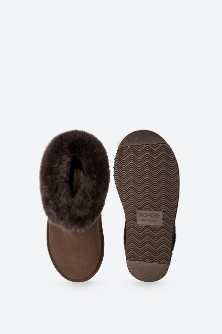 Pantoufles Soazza Brunes