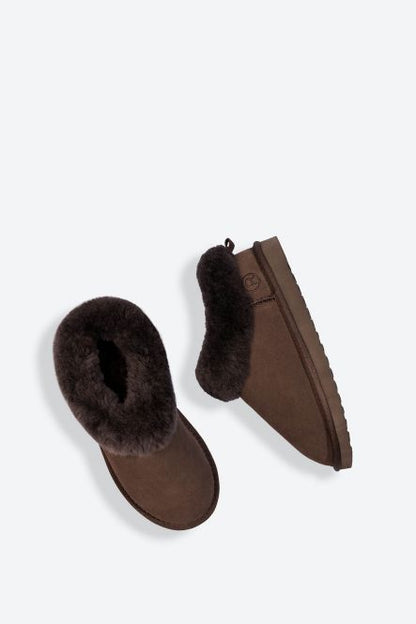 Pantoufles Soazza Brunes