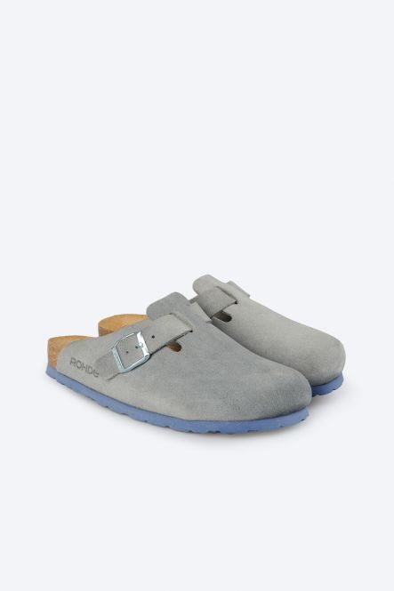 Mules Maddy Bleues Chaussures femmes Marque Rohde Nouvelle collection printemps été 2024 Magasins Belgique Liège Grivegnée Ans Namur