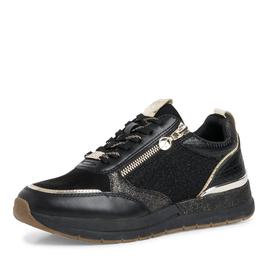 Gestructureerde zwarte Gypso sneakers