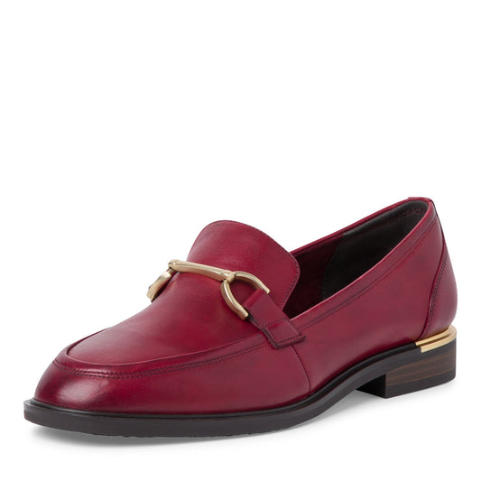 Rote Boston-Loafer