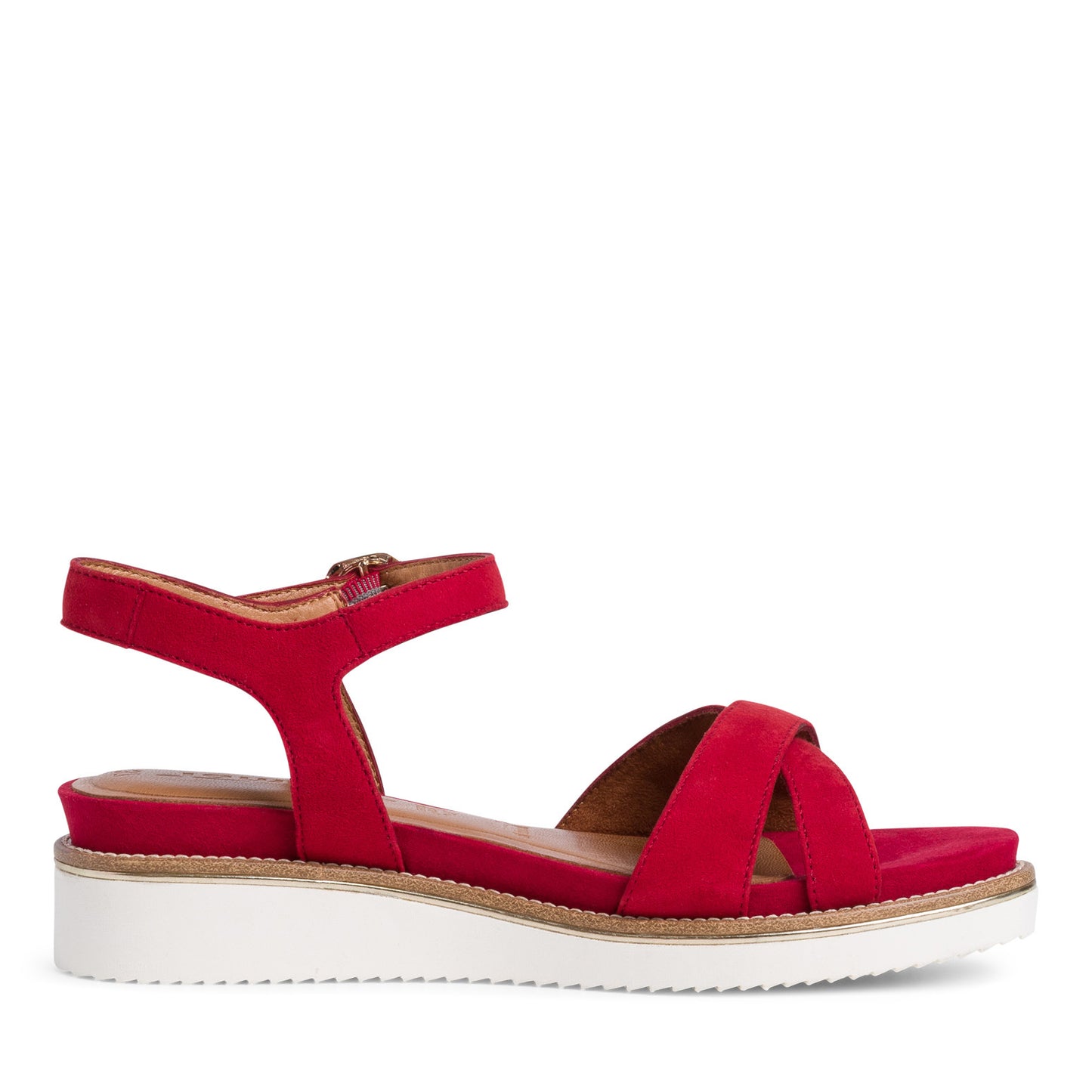 Rote Newcastle-Sandalen