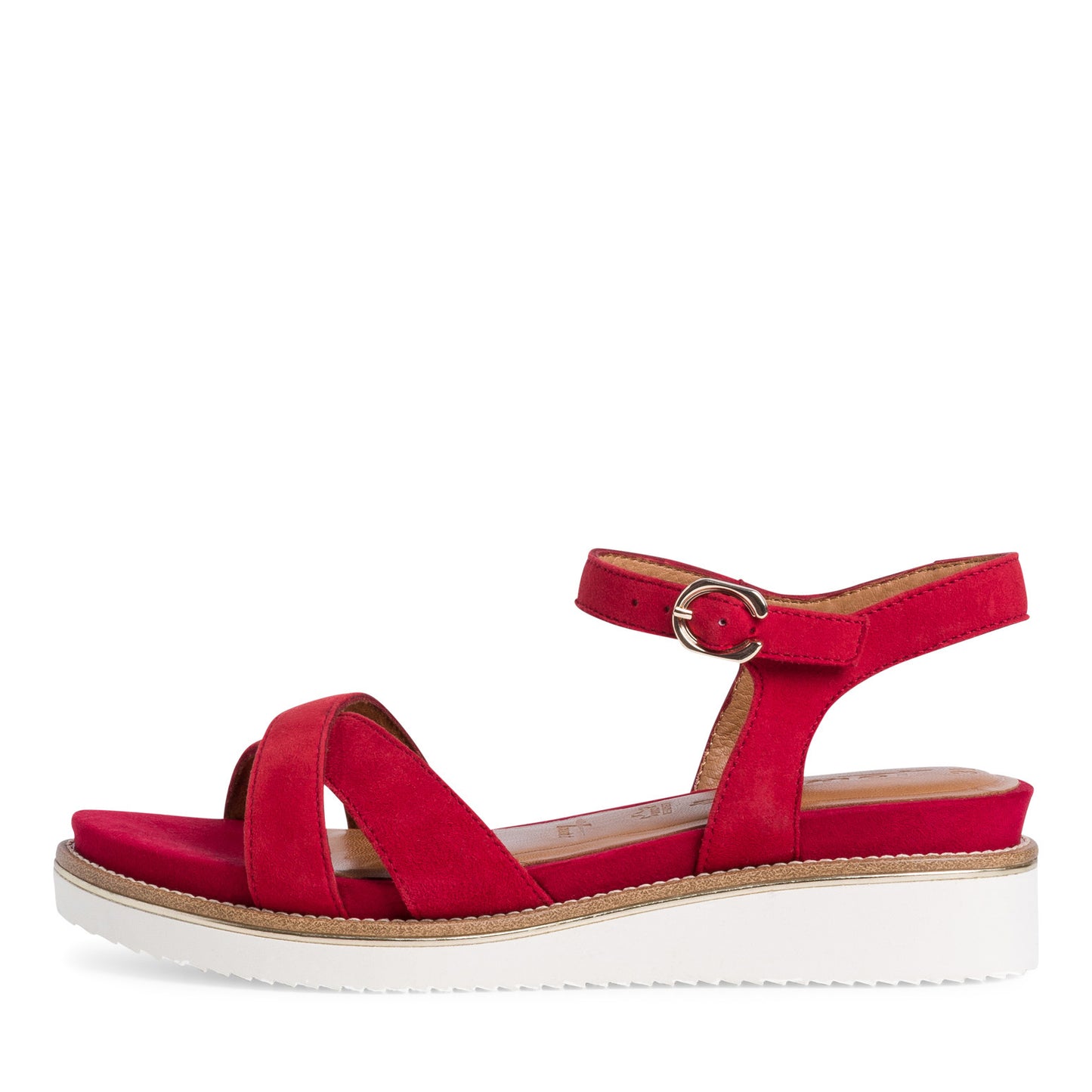 Rote Newcastle-Sandalen