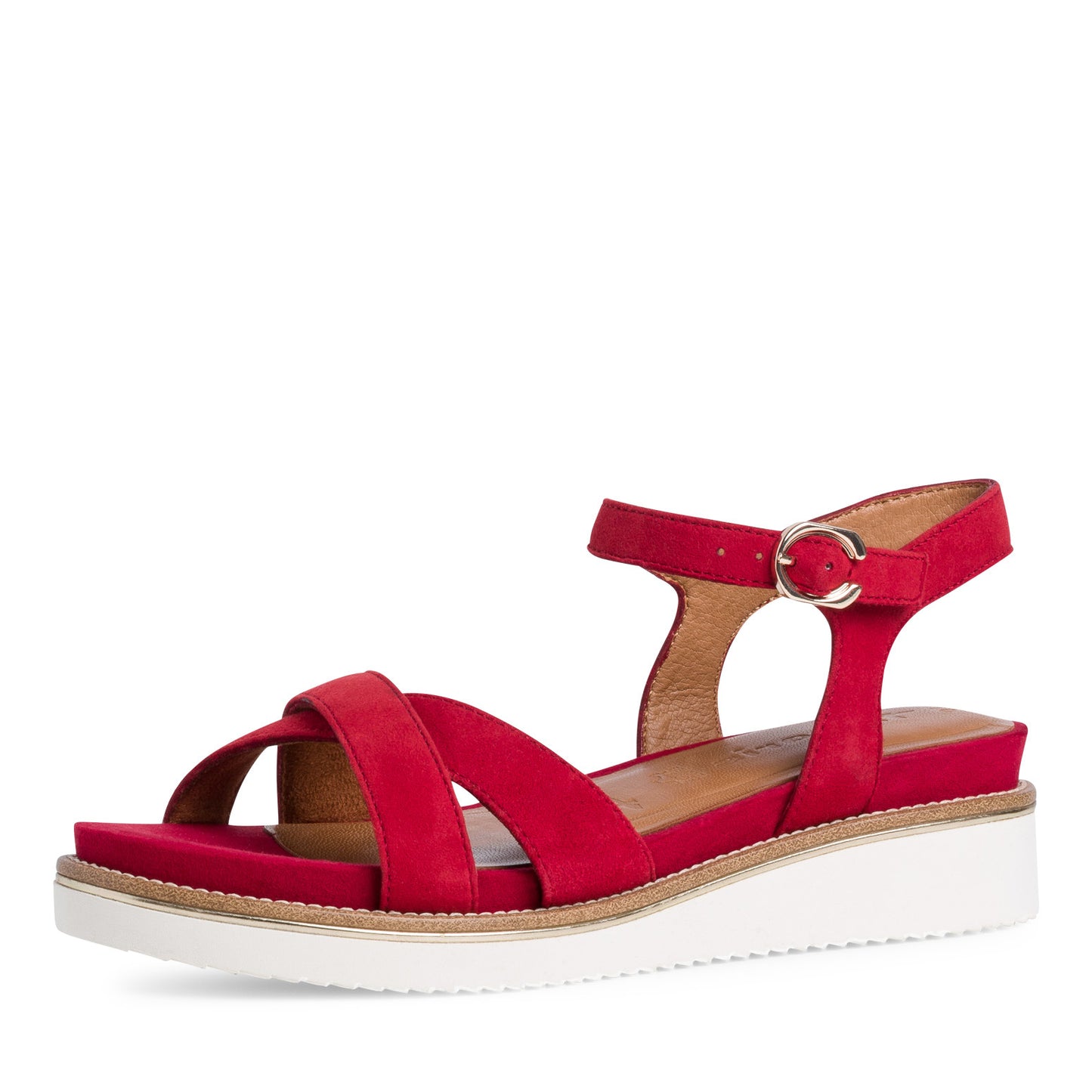 Rote Newcastle-Sandalen