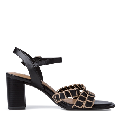 Zwarte Helleborus sandalen