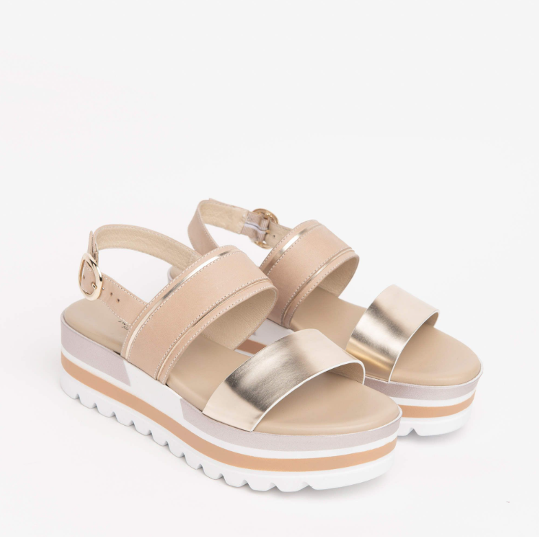 Beige Ginster Sandalen