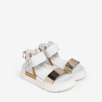 Weiße Tarascon-Sandalen