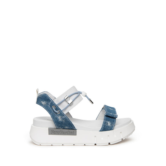 Blauwe Tarascon-sandalen
