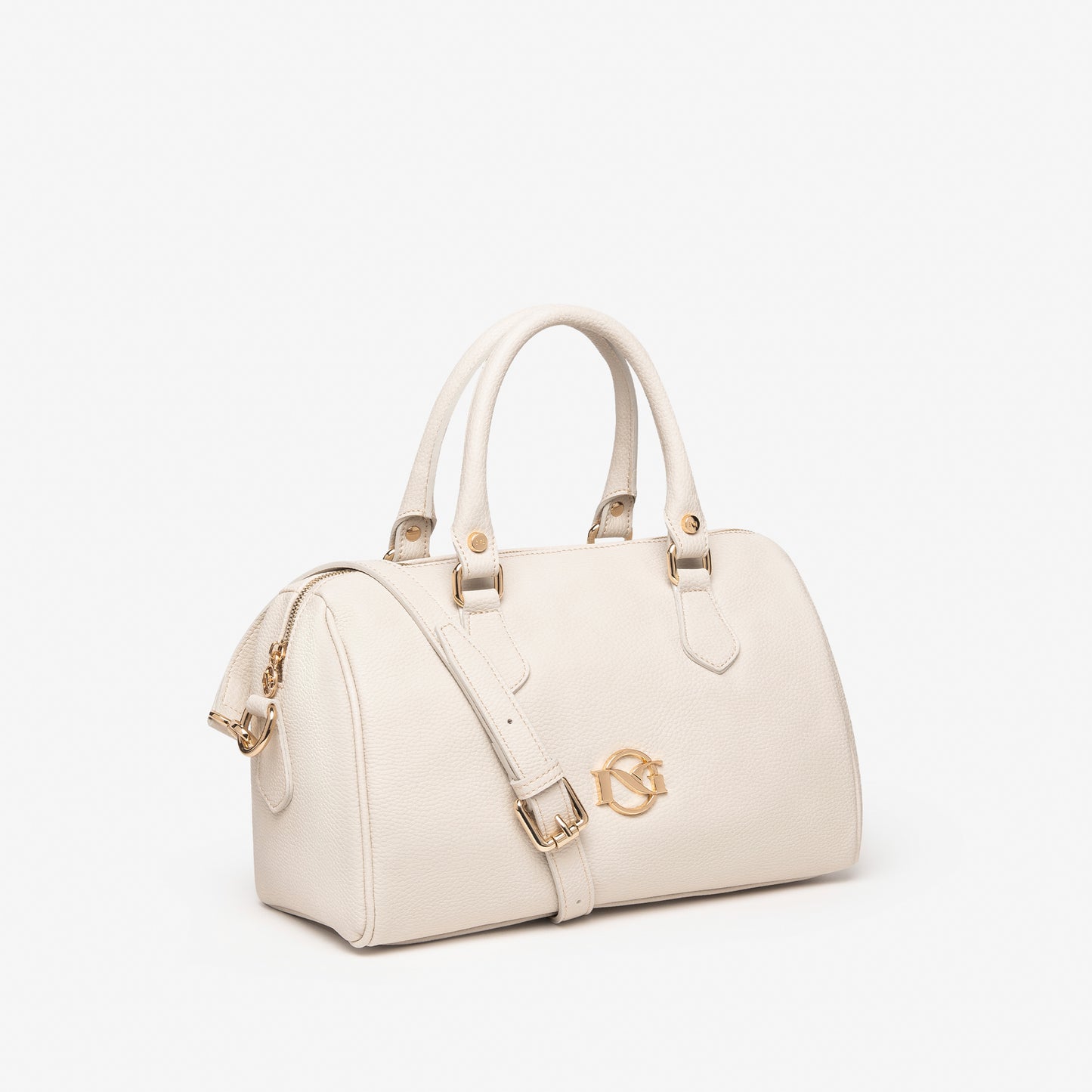 Beige Bowlingtasche