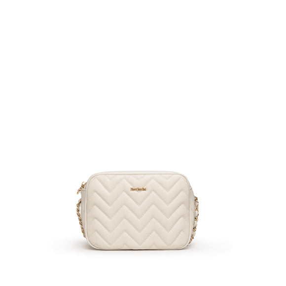 Beige Kassettentasche