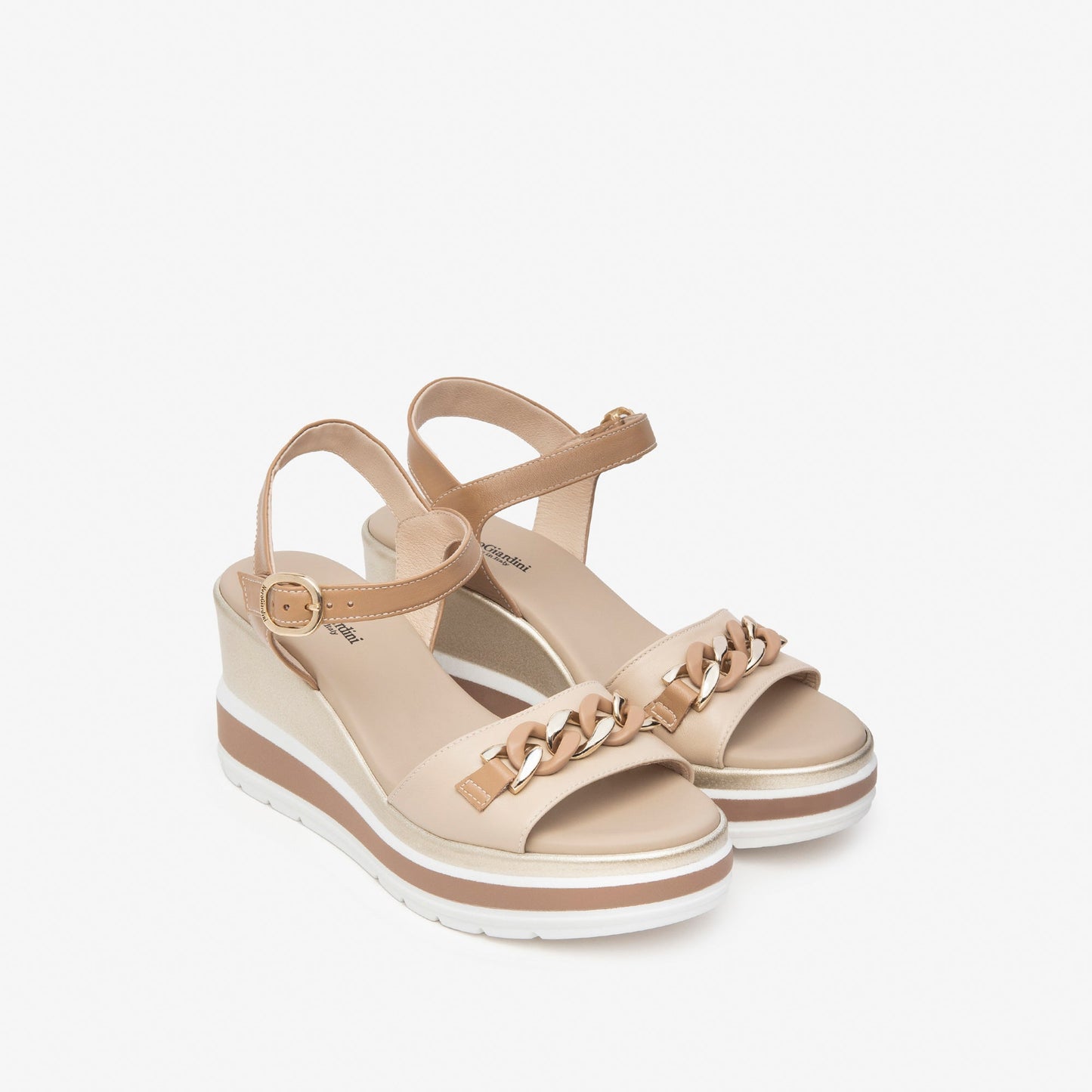 Beigefarbene Aria-Sandalen