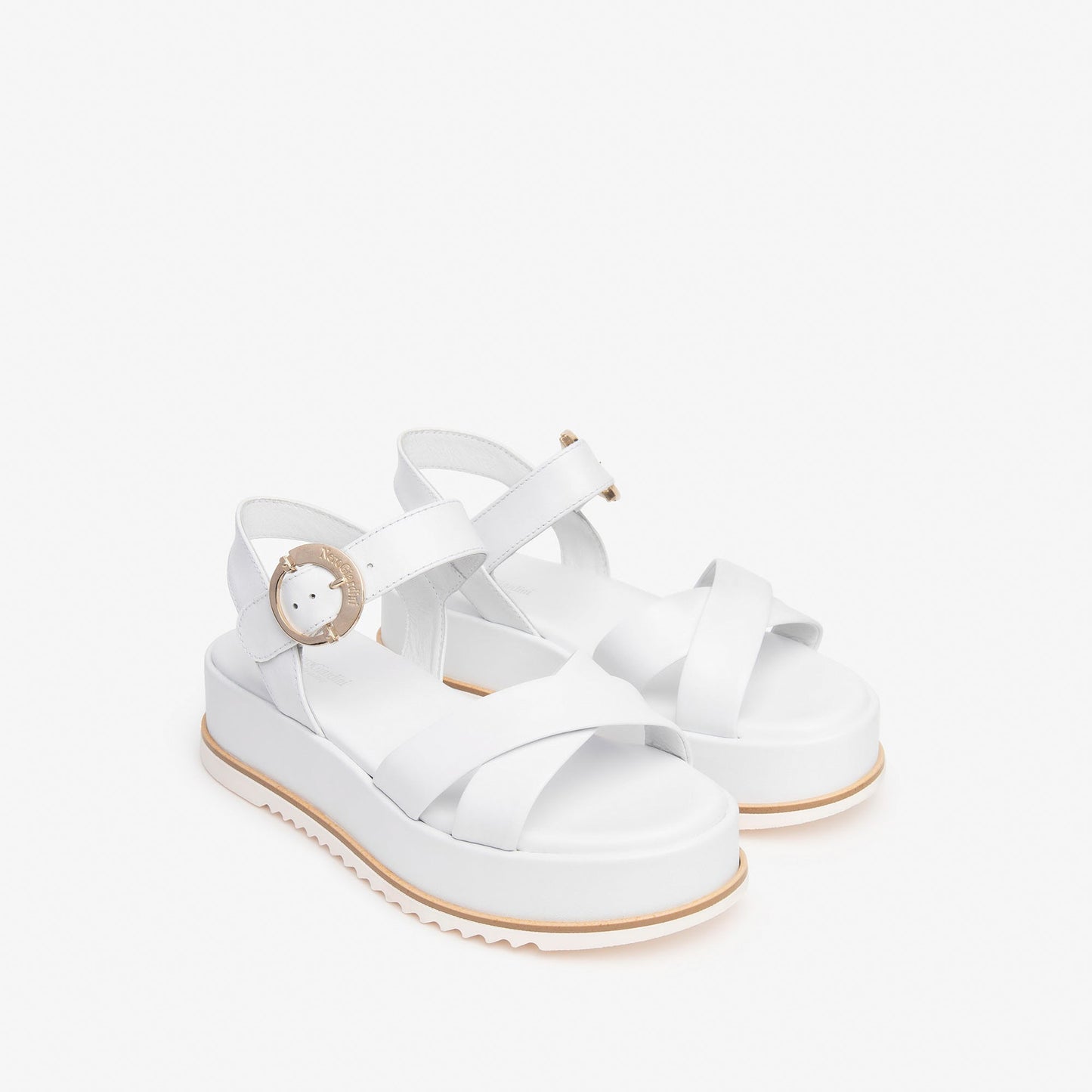 Weiße Jesse-Sandalen 