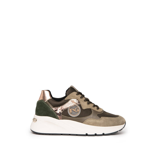 Baskets Glendale Kaki NeroGiardini femmes France nouvelle collection automne hiver 2023