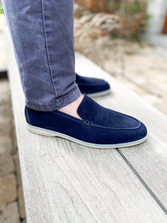 Blauwe Hervey-loafers