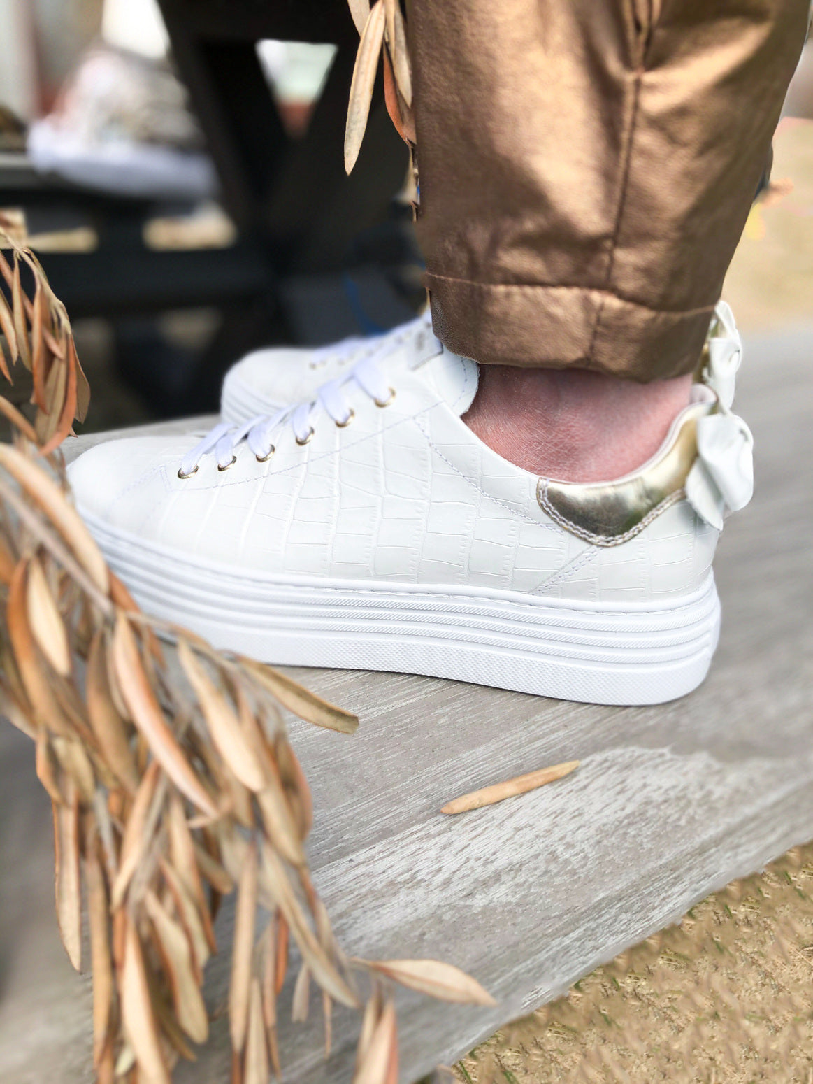 Macquarie ivoorkleurige sneakers