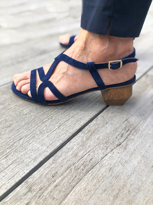 Blauwe Sevilla sandalen