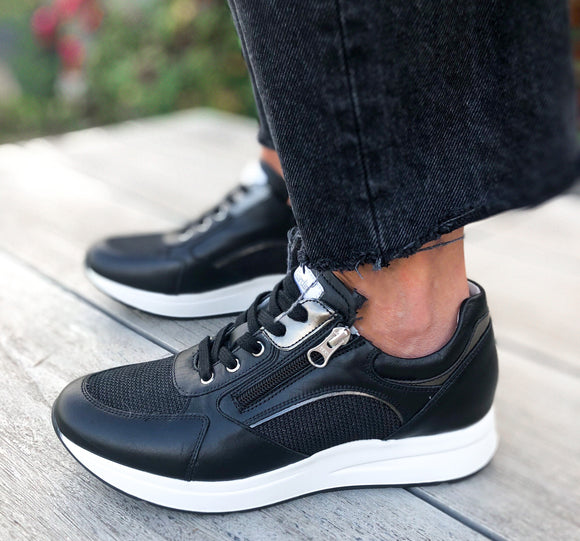 Zwarte Vastervik-sneakers