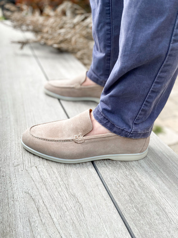 Beige Hervey-loafers