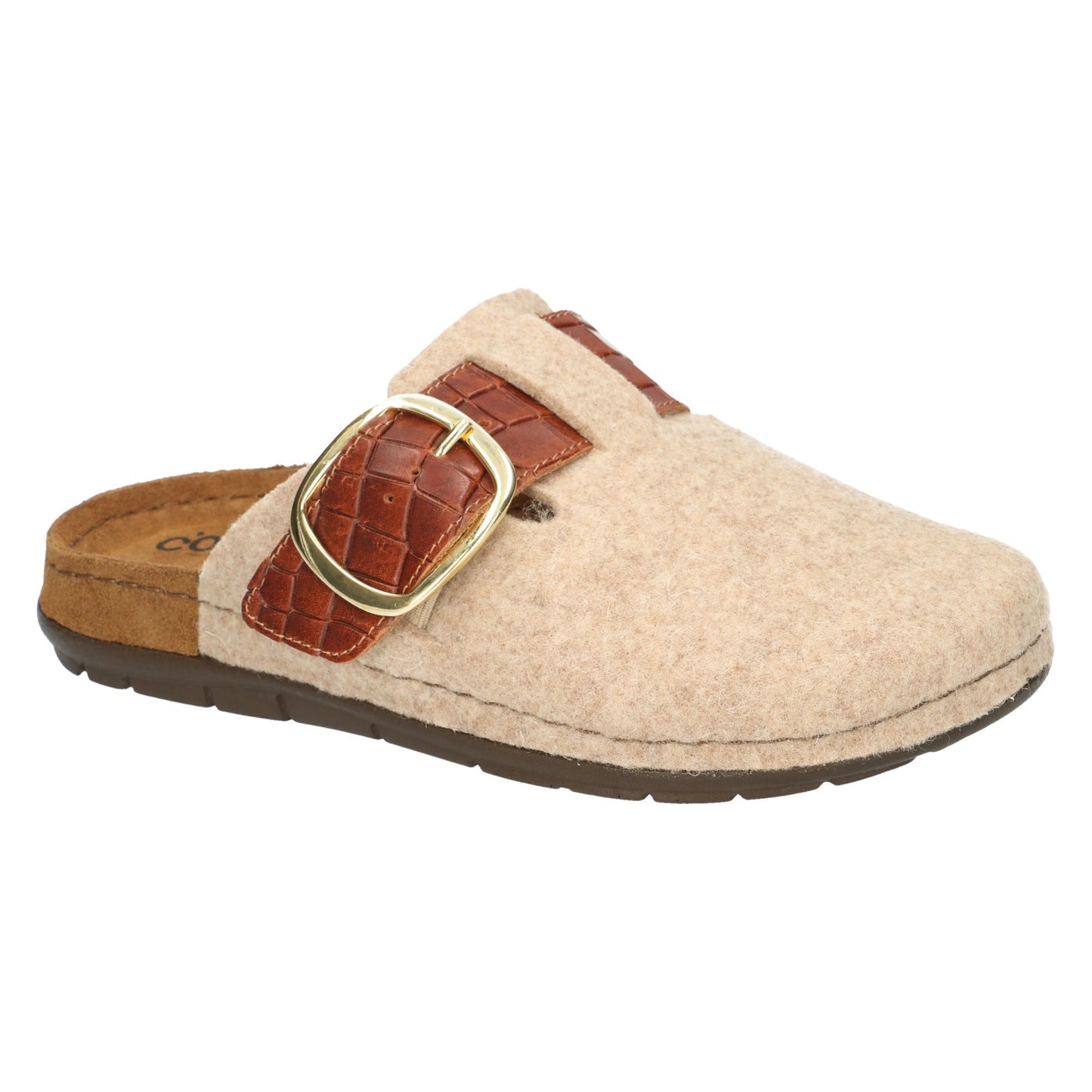 Beige Birkenhausschuhe